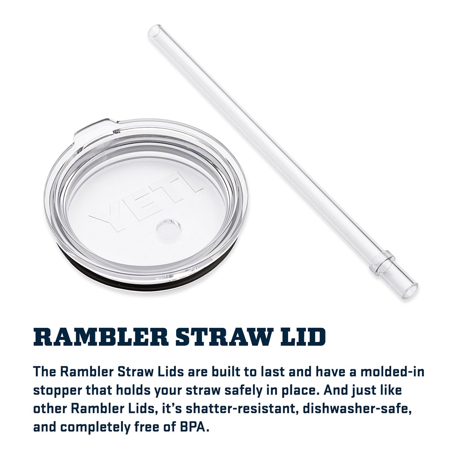 YETI Rambler Tasse avec paille isotherme en acier inoxydable, 1,2 l, taupe