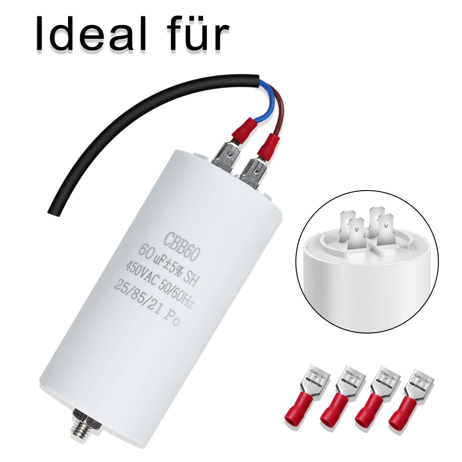 Cbb65 450v 50uf Condensador Motor De Arranque Homopolar Elec | Cuotas