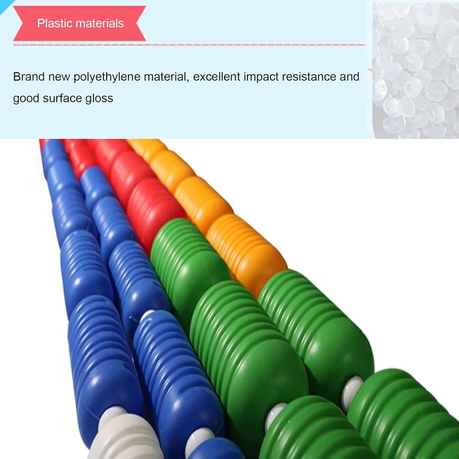 Swimming Pool LXXW Swimming Lane Rope Safety Divider Rope Float for Inground Water Park Safety Buoy Line with Floats(Blue,Nylon rope-1m)