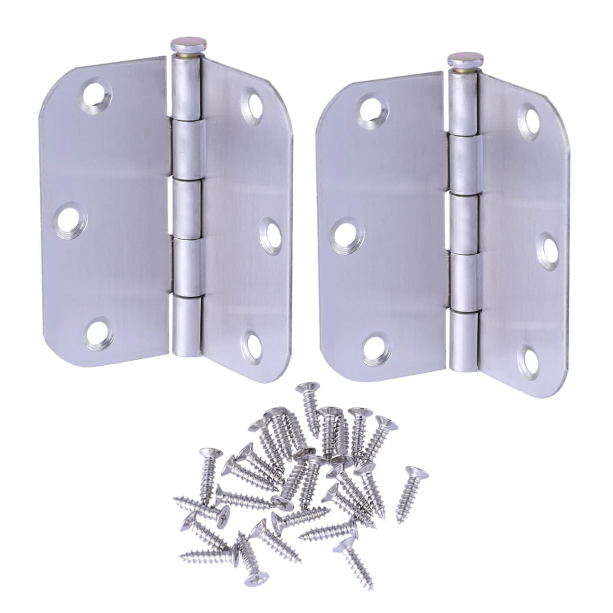 NAMOARLY 2 Pcs Heavy Duty Hinges Stainless Steel Door Hinges Furniture Hinges Concealed Hinge Stainless Steel Hinges Silver