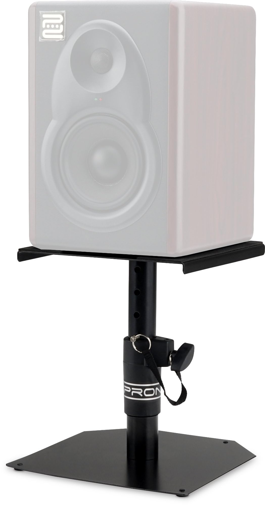 Pronomic SLS-15 Pieds de Table pour Moniteurs de Studio, 2 pieds stables, version basse, réglables 18,5-27,5 cm, surface avec bandes auto-agrippantes, couleur noire.
