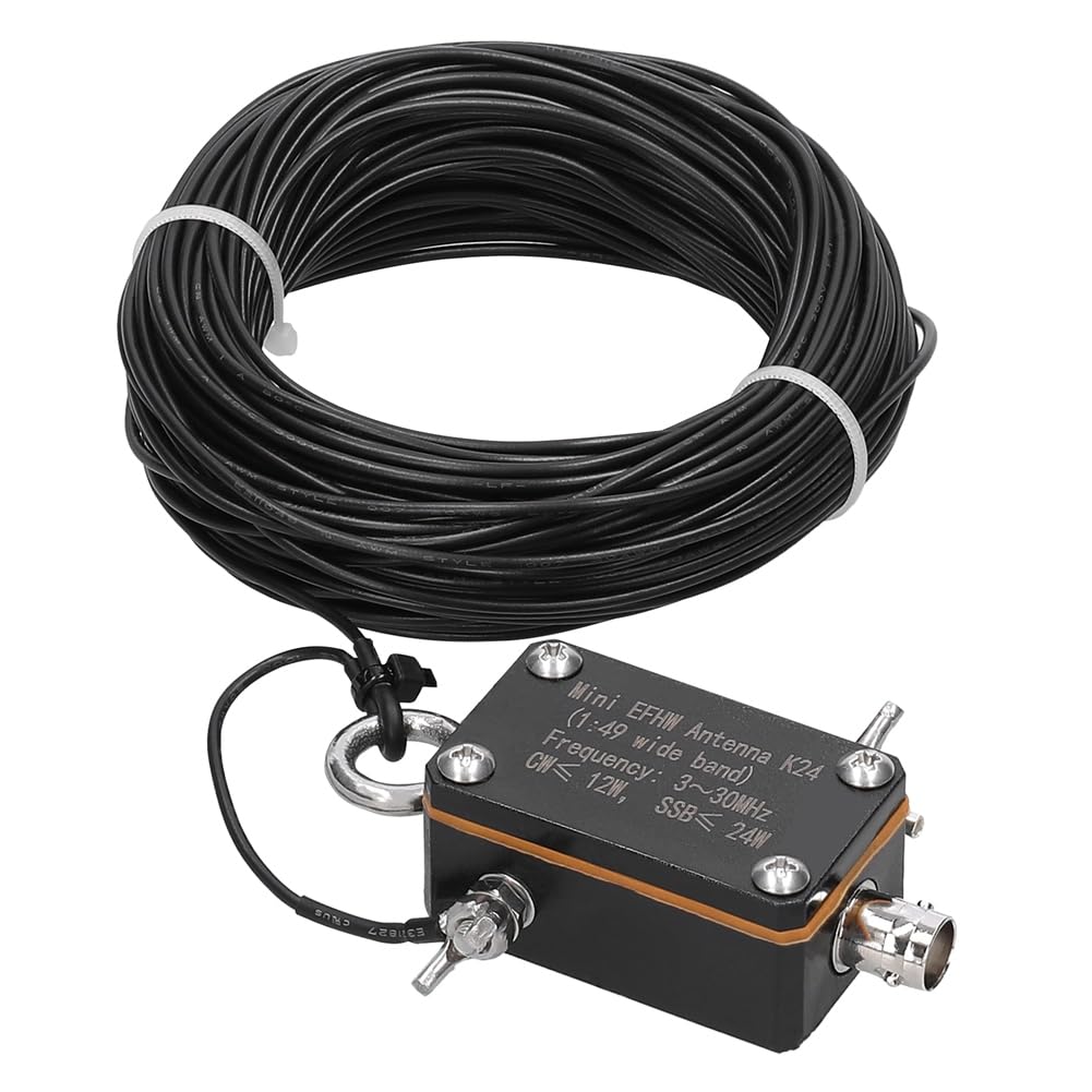 EFHW-Antenne K24 3-30MHz Frequenzband Kurzwellenantenne Breitband-Endgespeiste Halbwellen-Antenne