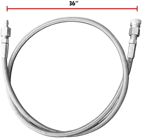 Miniatura 8 de Maddog Paintball Airsoft Fill Látigo Manguera Extensión 4500 Psi PCP - Sistema de carga de acero inoxidable de 36 pulgadas