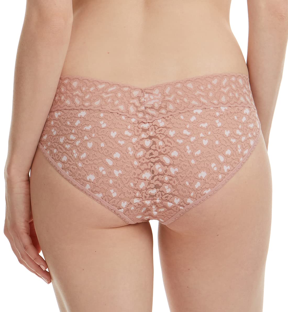 Hanky Panky Cruzado Teñido Leopardo V-kini (7J2371), Ropa Interior Mujer, Rosa Desierto/Blanco, Large