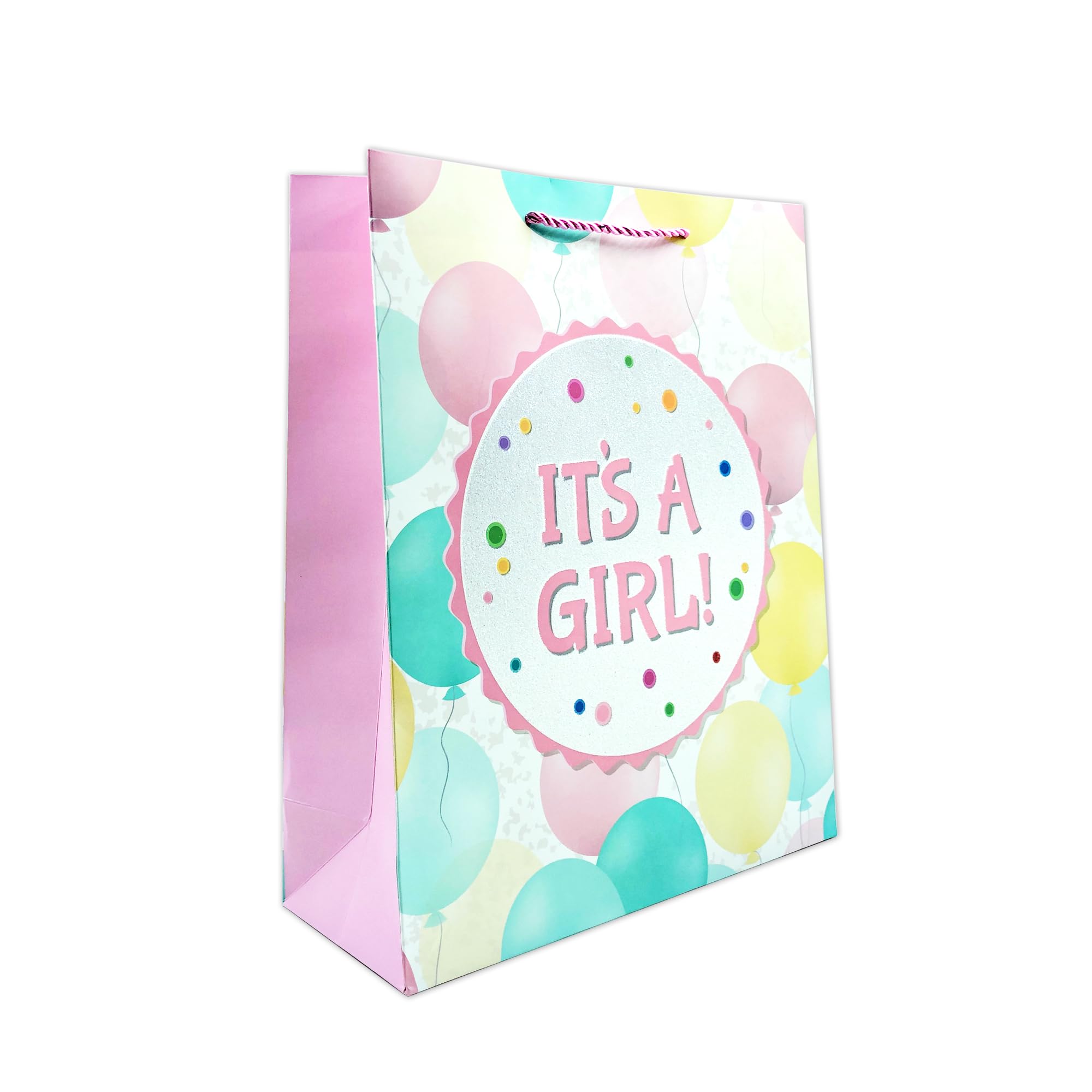 DEEPTAGS Baby Shower Party Themed - Paper Gift Bags for Gifts, Return Gifts, Party Favor Bags - Multicolor, Medium Size, It’s A Girl Print - 6 PCS-image-15