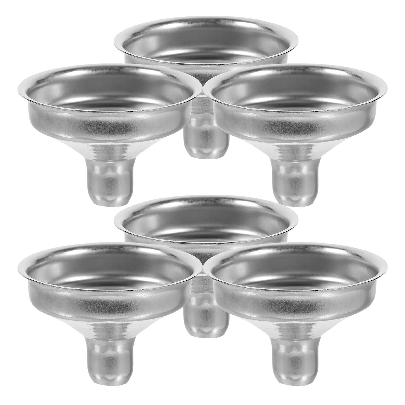 Embudos de Cocina, embudos pequeños de Metal, 6 embudos de Acero Inoxidable, embudos de Metal portátiles for transferir Aceite, vinagre y líquidos.