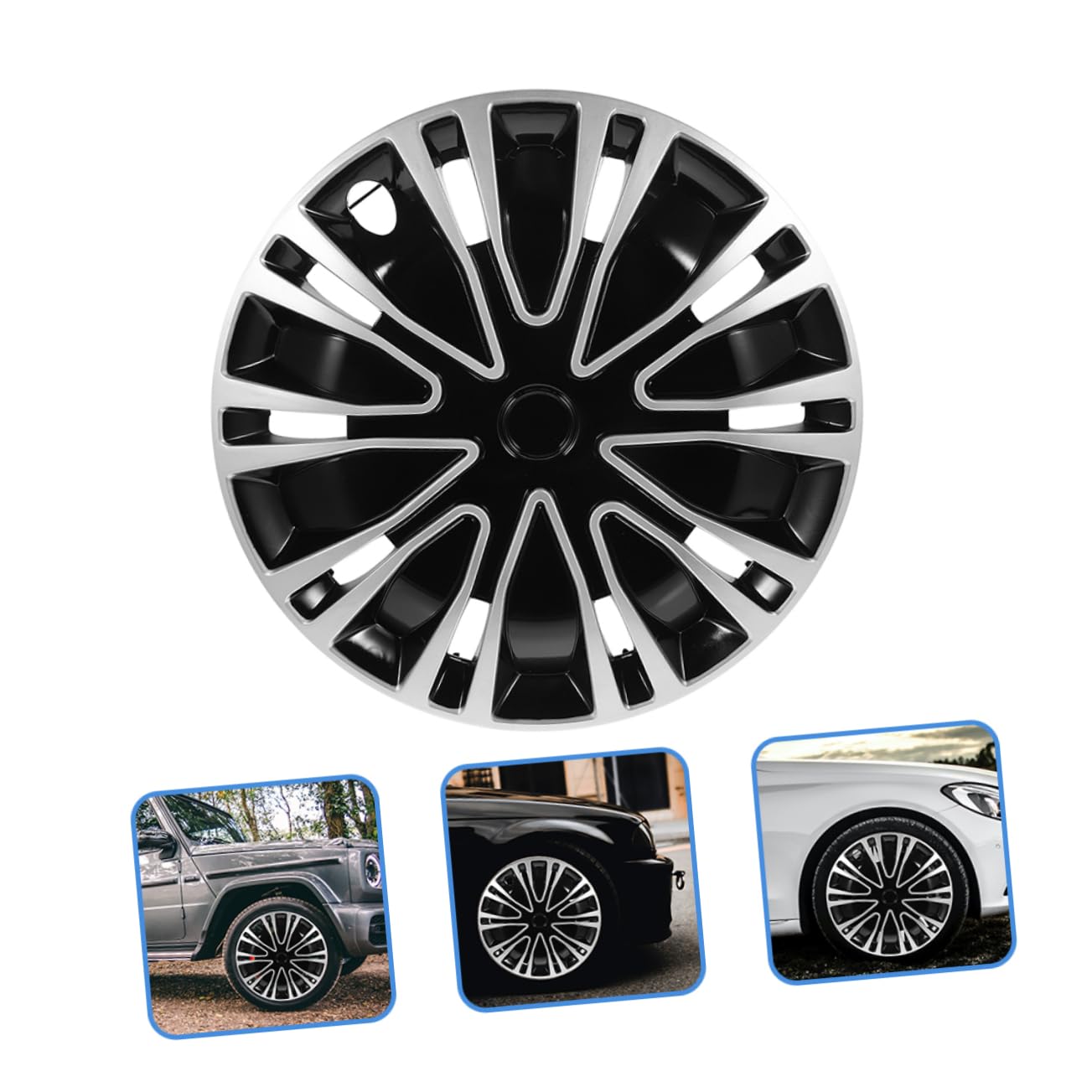 SOLUSTRE Copri Cerchi 16 Pollici Auto Coprimozzo Ruota Per Auto Coperture Del Mozzo Della Ruota Coprimozzi Decorativi Universali Installazione Fai Da Te Protezione Da Detriti 1 Pezzo