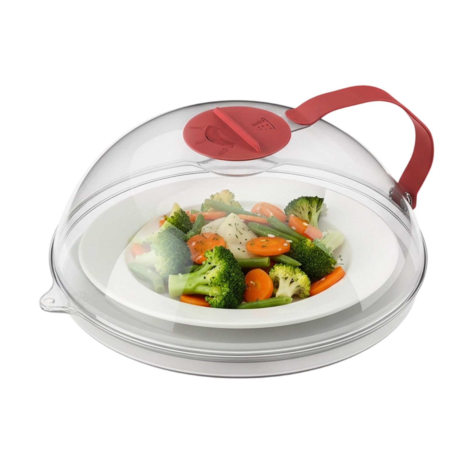 Couvercle pour micro-ondes lavable avec poignée ergonomique pour sauces