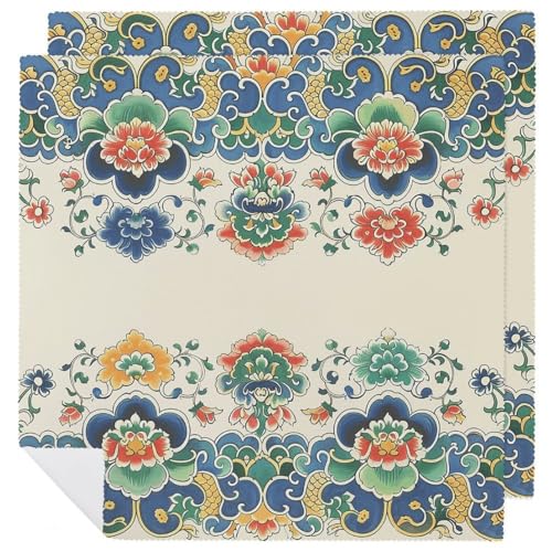 Servilletas de Tela con Bordado Floral 47.5x47.5 cm miniatura 1