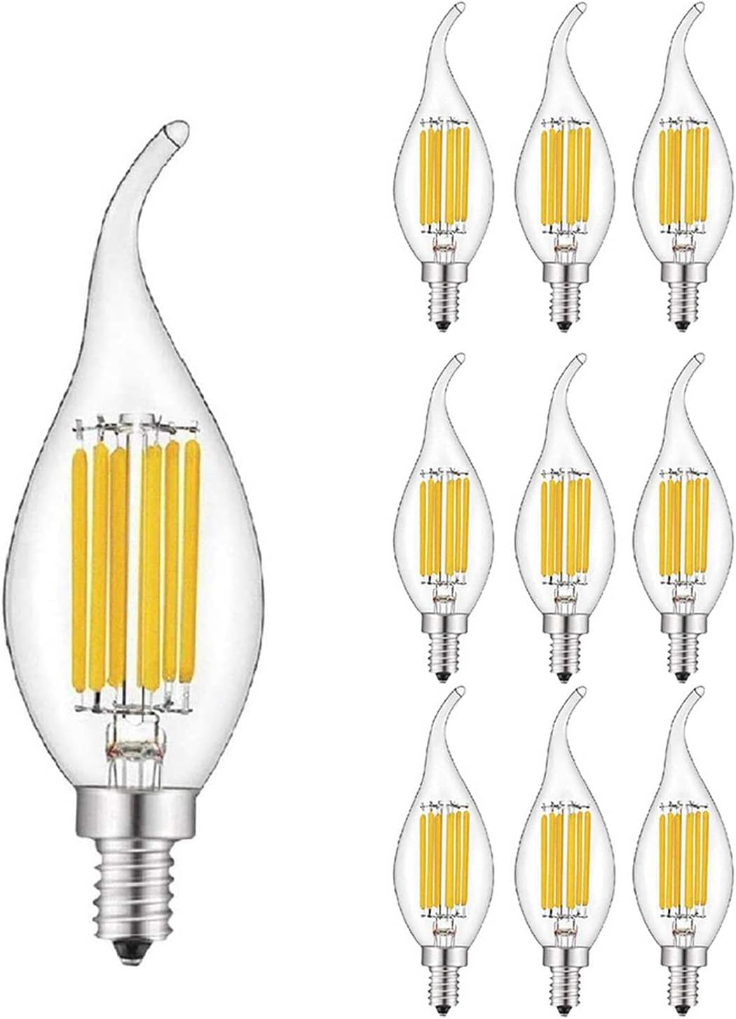 Ampoule LED Candélabre E12 6 W à intensité variable, ampoules LED