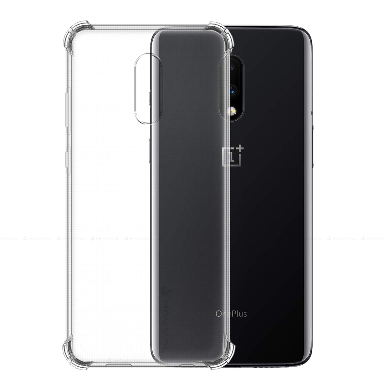 Mauval TPU Bumper Air Cushion Corners Protective Flexible Back Cover for OnePlus 7 - Transparent (B082QPF5GV) Amazon Price History, Amazon Price Tracker