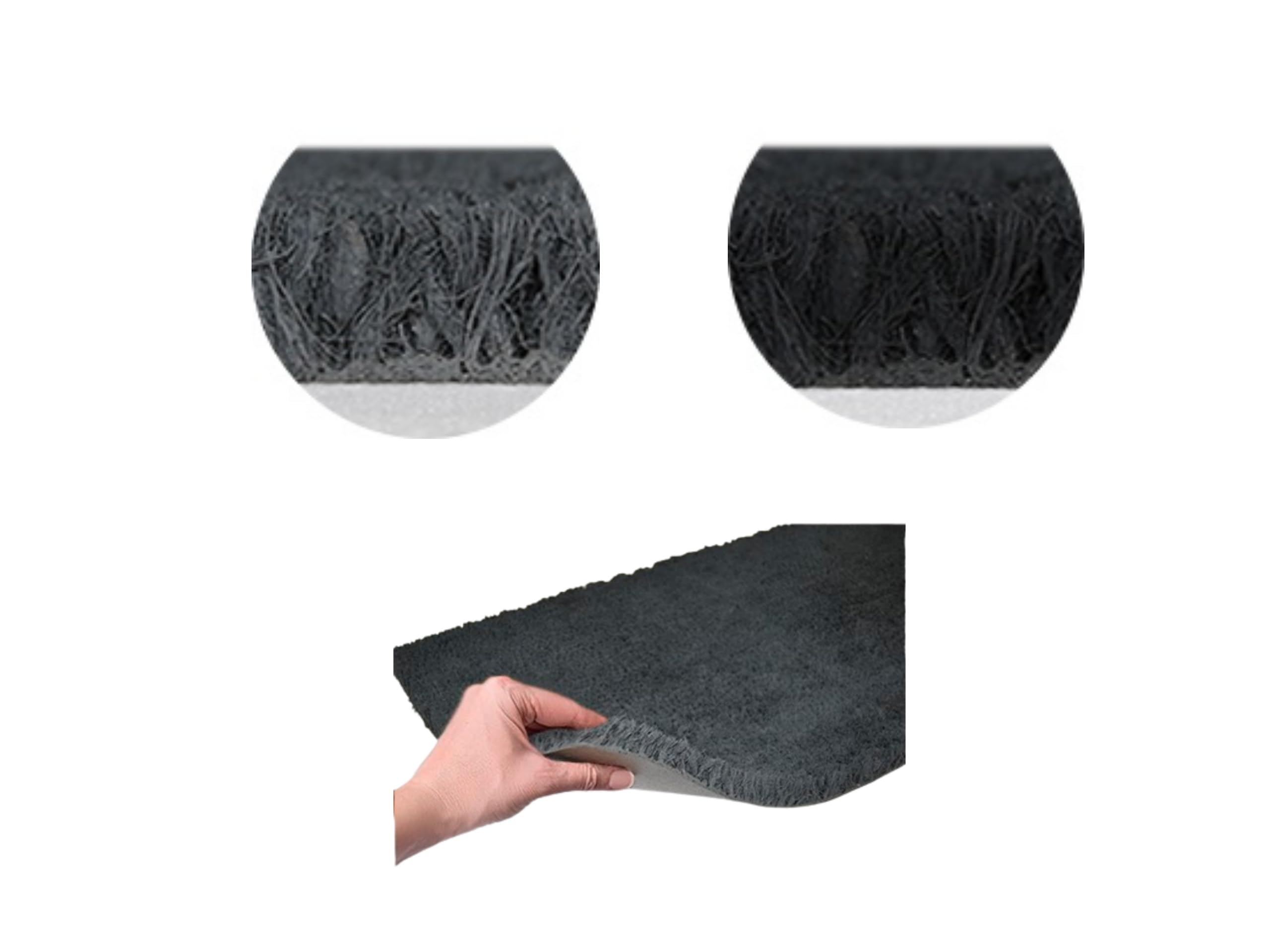 SERDECO DECORACION. Felpudo de Coco Gris o Negro 23 mm. Premium de Alto Tránsito. (Gris, 40 X 70 cm)