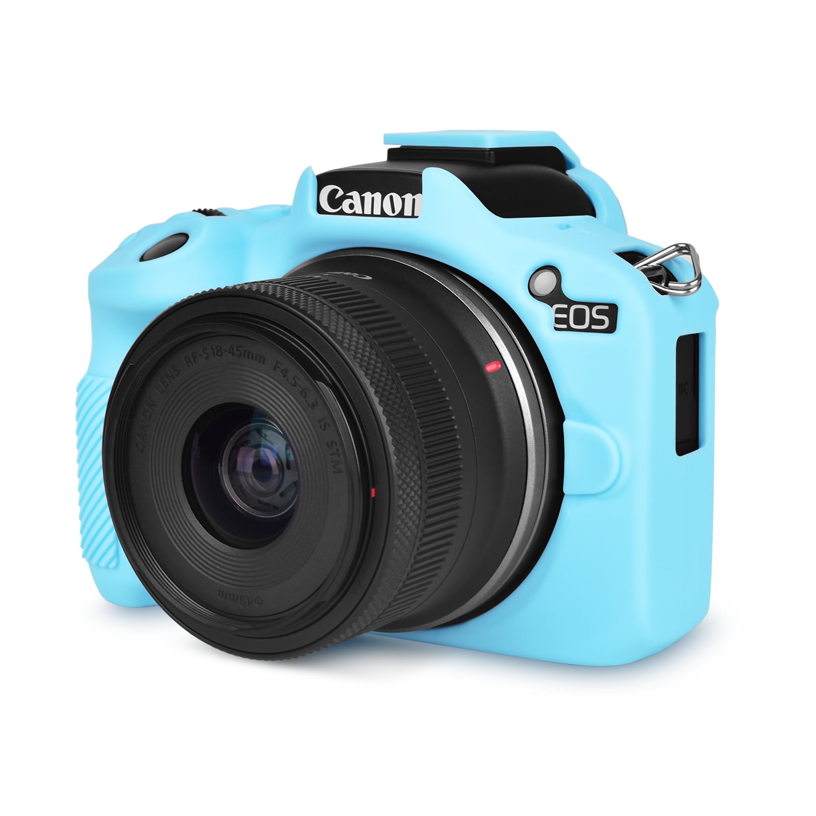 MUZIRI KINOKOO Custodia In Silicone Morbido Per Canon EOS R50, Protezione Antigraffio Con Impugnatura, Ritagli Precisi, Colore Nero