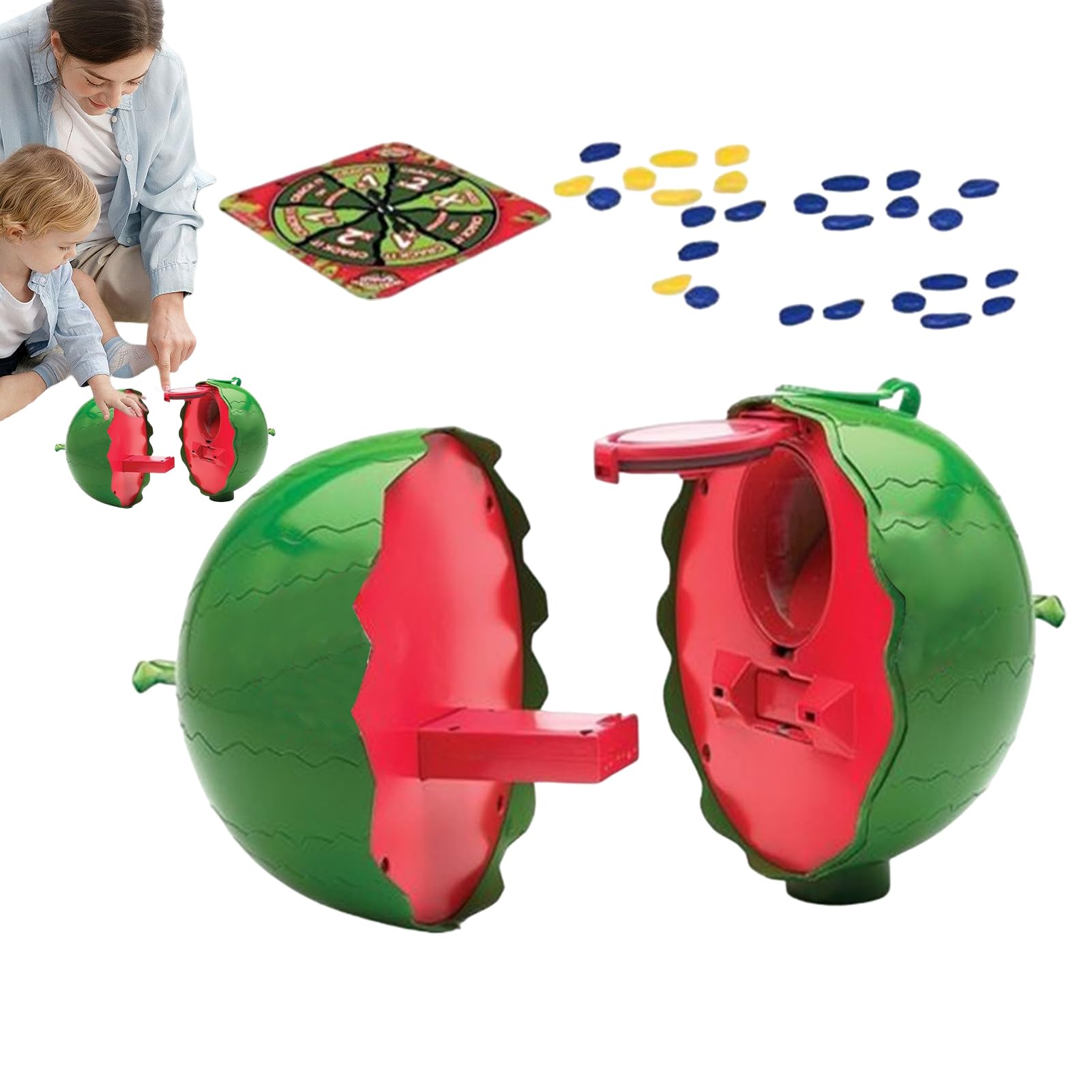 Giocattoli Anguria per Bambini - Dimensioni del prodotto 26,5 X 16 Cm, TrentDue Pezzi, Set Piatto Girevole | Facile Da Giocare Creativo Gioco Creativo Creativo Di Tutte Le Età Hardware AC