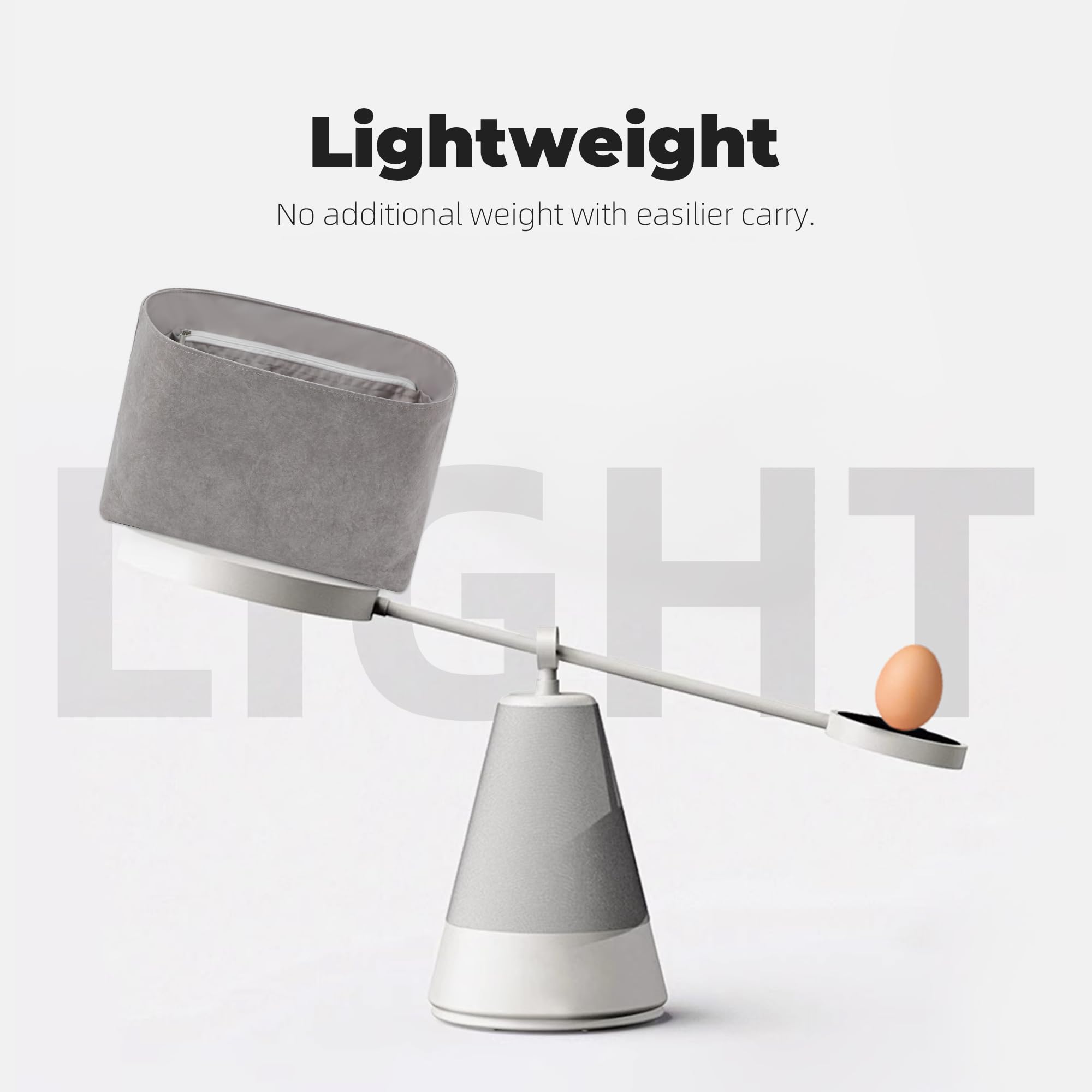 DGAZ Organizador de Bolso para Longchamp Le Pliage Energy, en Seda y Papel Dupont, con Bolsillo con Cremallera y Tira Sujeta-Botellas, Inserto para Bolsos Ligero (Gris Mouette, Energy XS)