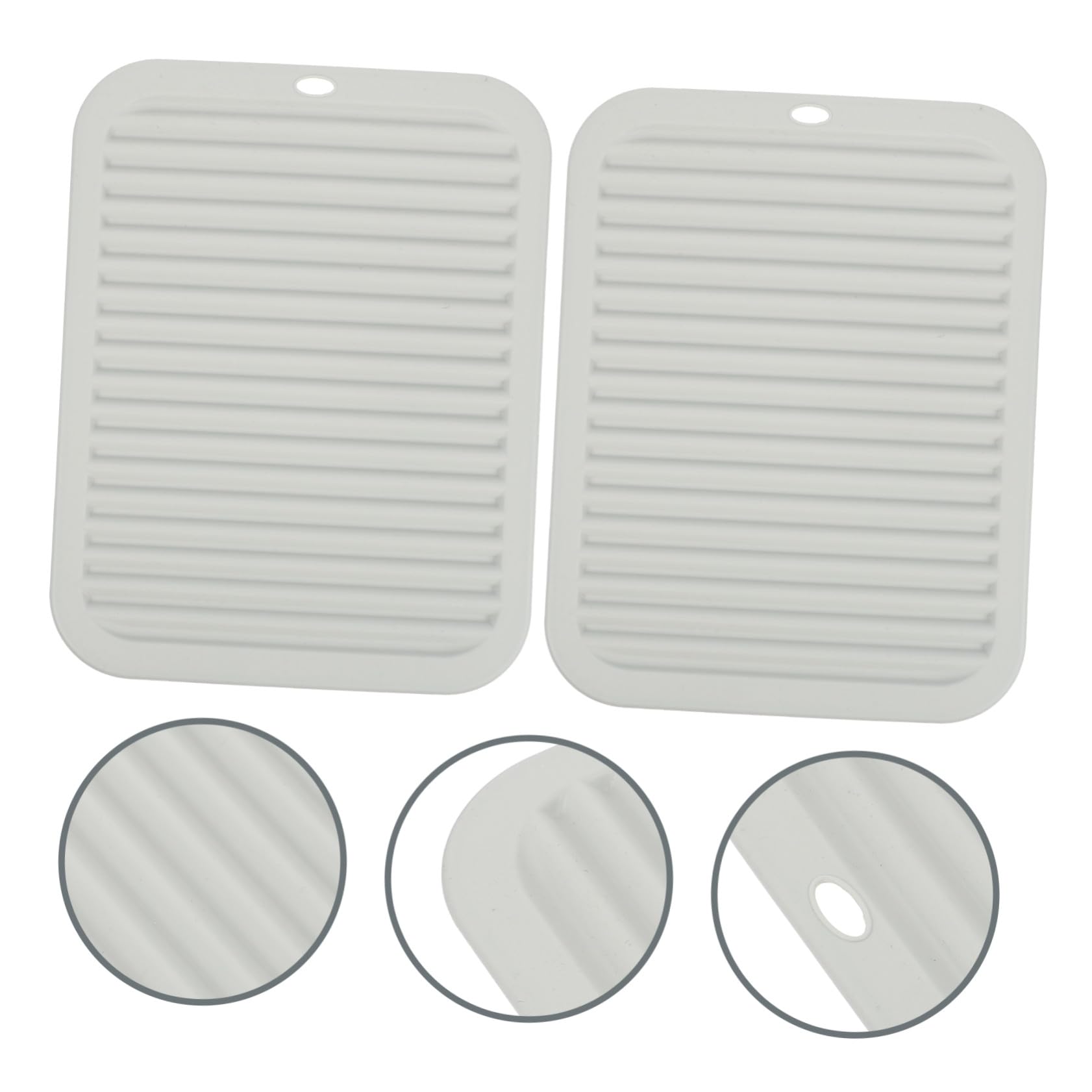 STOBAZA 2 pezzi Tappetino in Silicone Resistente al Calore Sottopentola Antiscivolo Rettangolare Protezione per Pentole e Ciotole Facile da per Cucina
