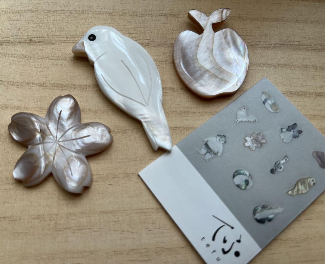 Amazon.co.jp: 新箸置き てふ 貝 シェル 鳥 桜 りんご 3点セット