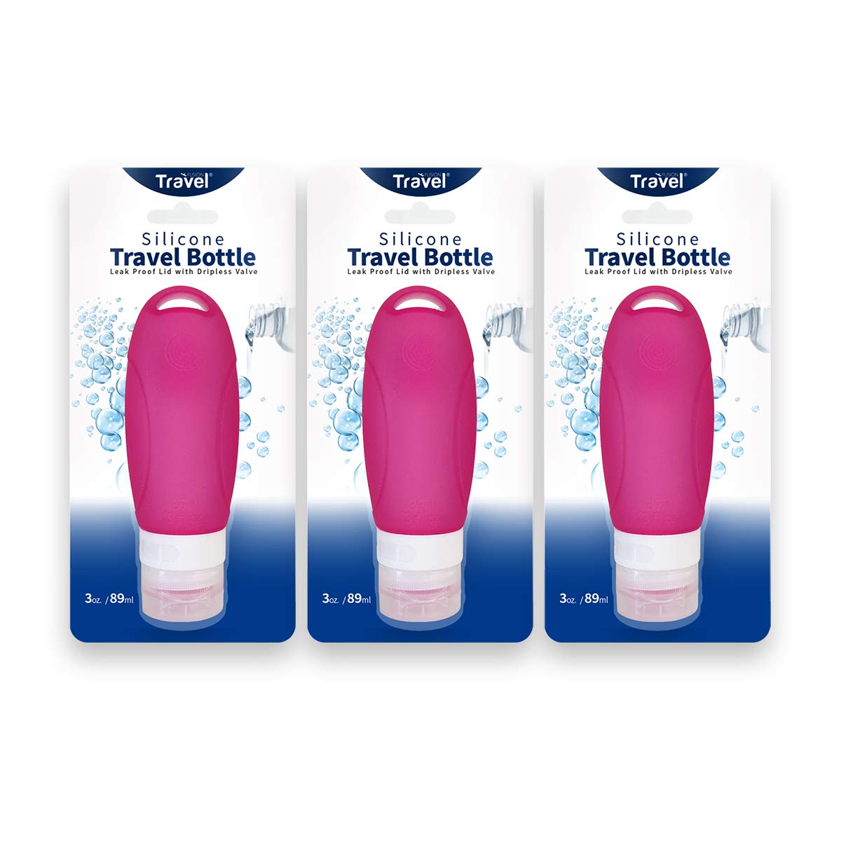 Travel Fusion Silicone Travel Bottles with Suction Cup