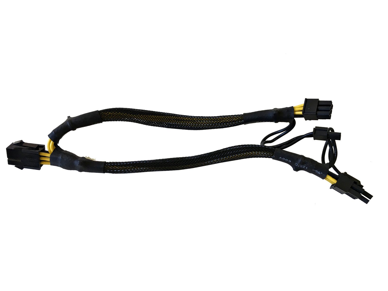 AYA 10-Inch PCIE 6-Pin To Dual 8-Pin (6+2) Splitter Cable - 16AWG, For GPU Mining, SLI, CrossFire