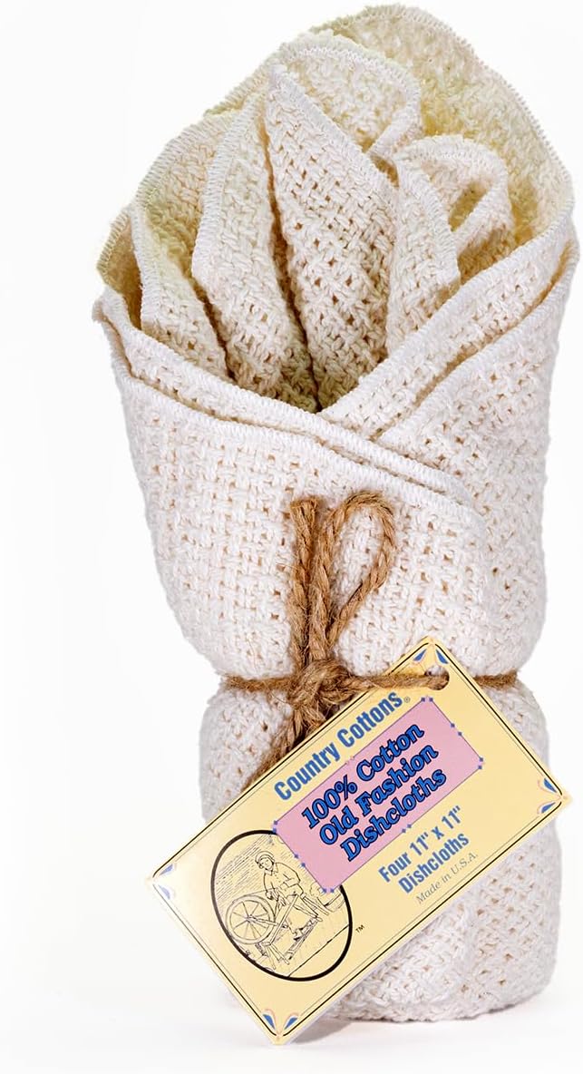 Old Fashioned 100% Cotton Terry Dishcloths (12-Pack)