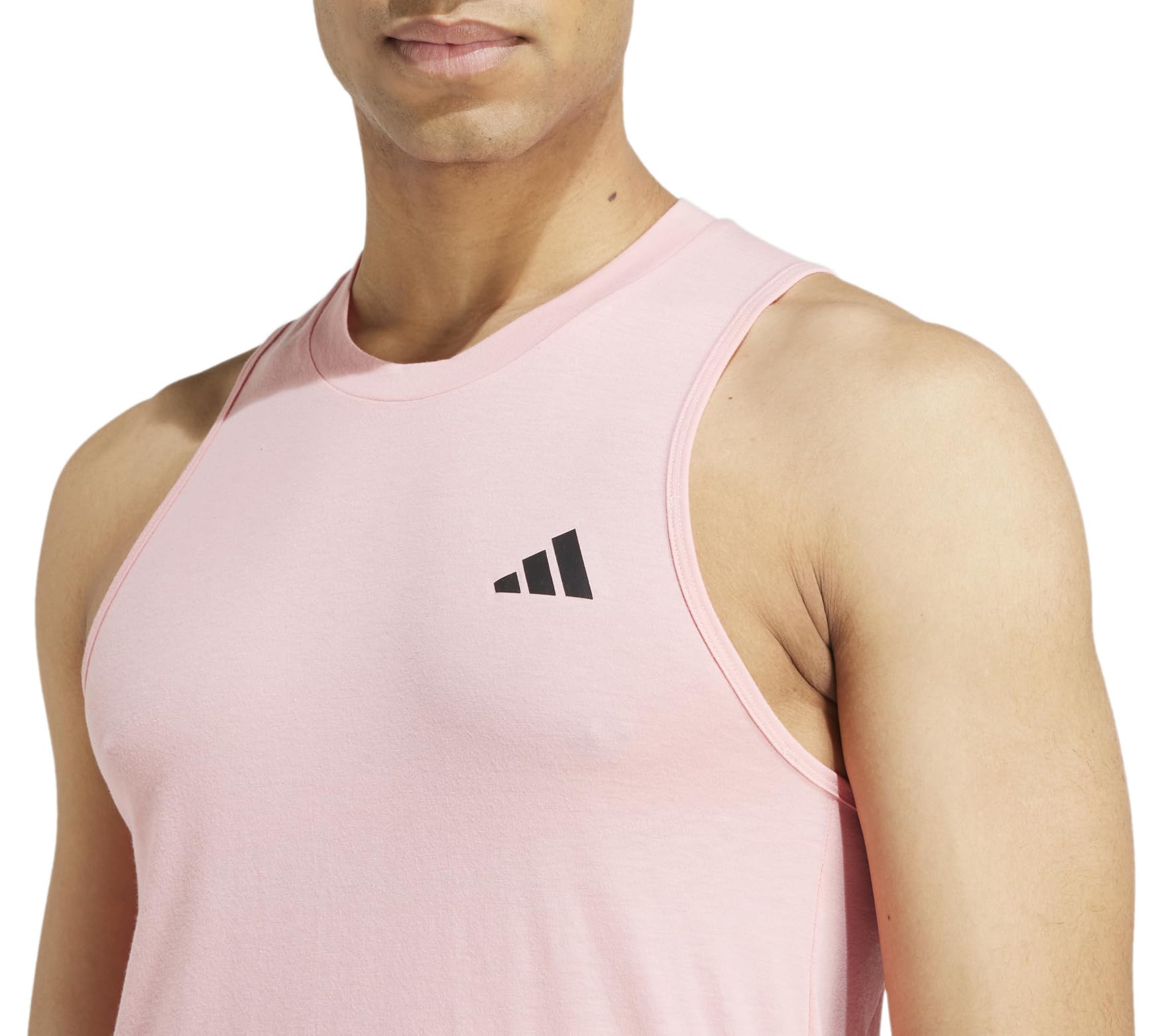adidas Mężczyźni Train Essentials Feelready Training Sleeveless Tee, semi pink spark/black, XXL