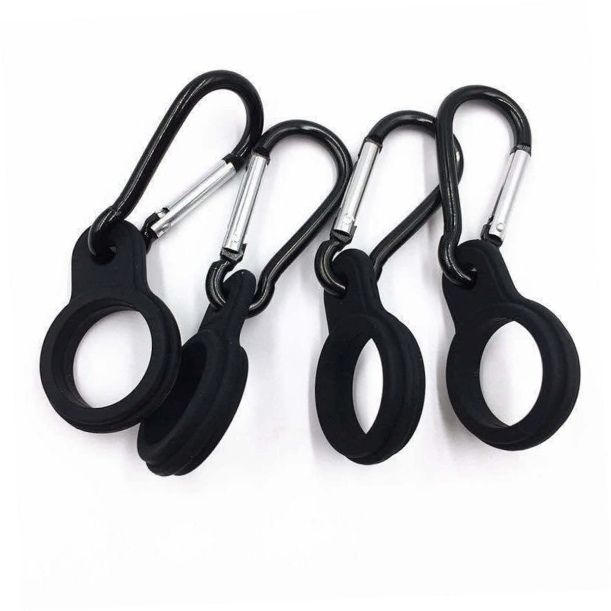 TOYANDONA Wasserkocher-aufhänger Gehen Sport Fitnessstudio Wasserflasche Tragen Wandern Groß Tragbar Haken Träger Schlüssel Flaschenregal Flaschenhalter-Clip Schwarz Kieselgel