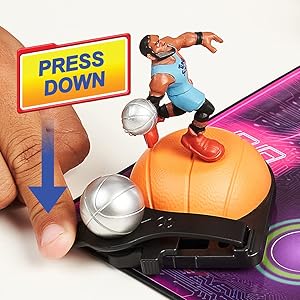Space Jam 2: A new legacy official collectible playtime basket ball playset including LeBron James, Bugs Bunny action figures, basketballs and launchers, adjustable hoop and basketball court