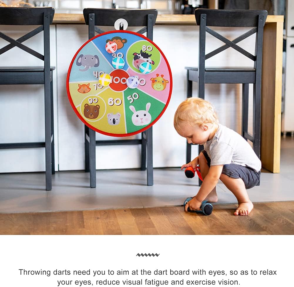 Nesloonp Children’s Velcro Dartboard Kids Dart Board ，Velcro Dartboard
