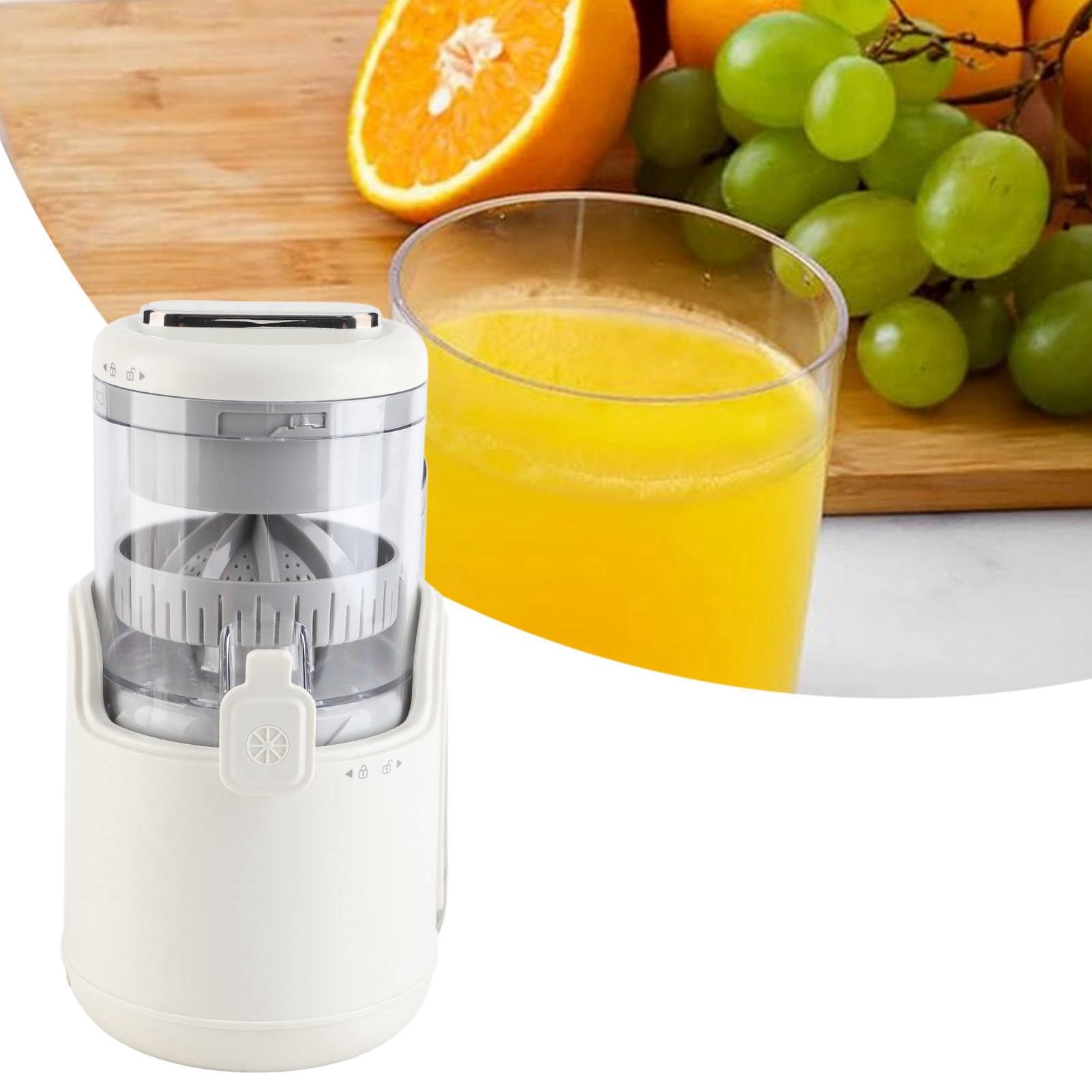 Electric Juicer Machine USB Rechargeable 360 Degree Motor Citrus Squeezer for Lemon Orange Pear Grape Watermelon Pomegranate