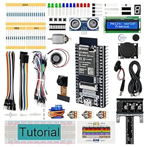 FREENOVE Super Starter Kit for ESP32-WROVER (Included) (Compatible with Arduino IDE), Onboard Camera Wireless, Python C…