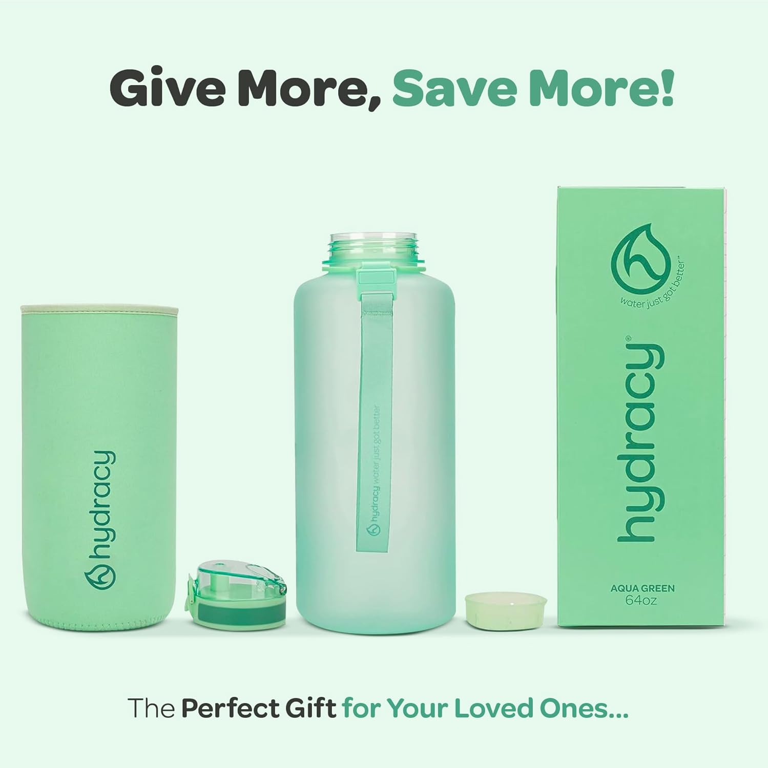 Hydracy Water Bottle with Time Marker -Large BPA Free Water Bottle & No Sweat Sleeve -Leak Proof Gym Bottle with Fruit Infuser Strainer & Times to Drink -Ideal for Fitness Sports & Outdoors - Image 6