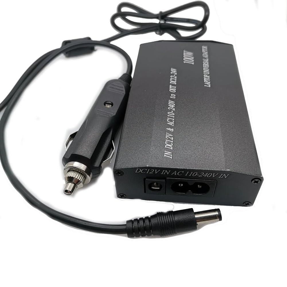 Caricatore DC per Auto per Laptop 100w Alimentatore Universale con 8 Adattatori Eu