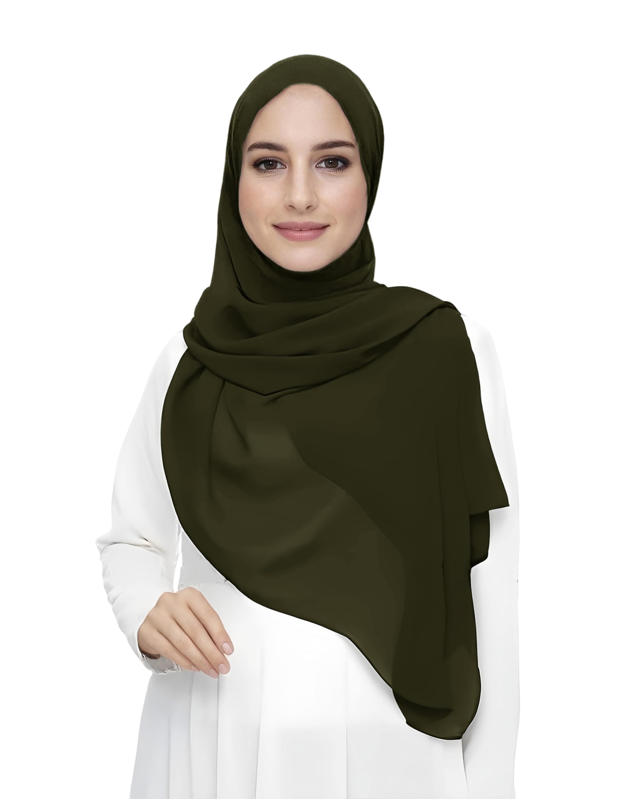 Premium Chiffon Hijab Head Scarf Shawl Wrap for Muslim Women Lightweight
