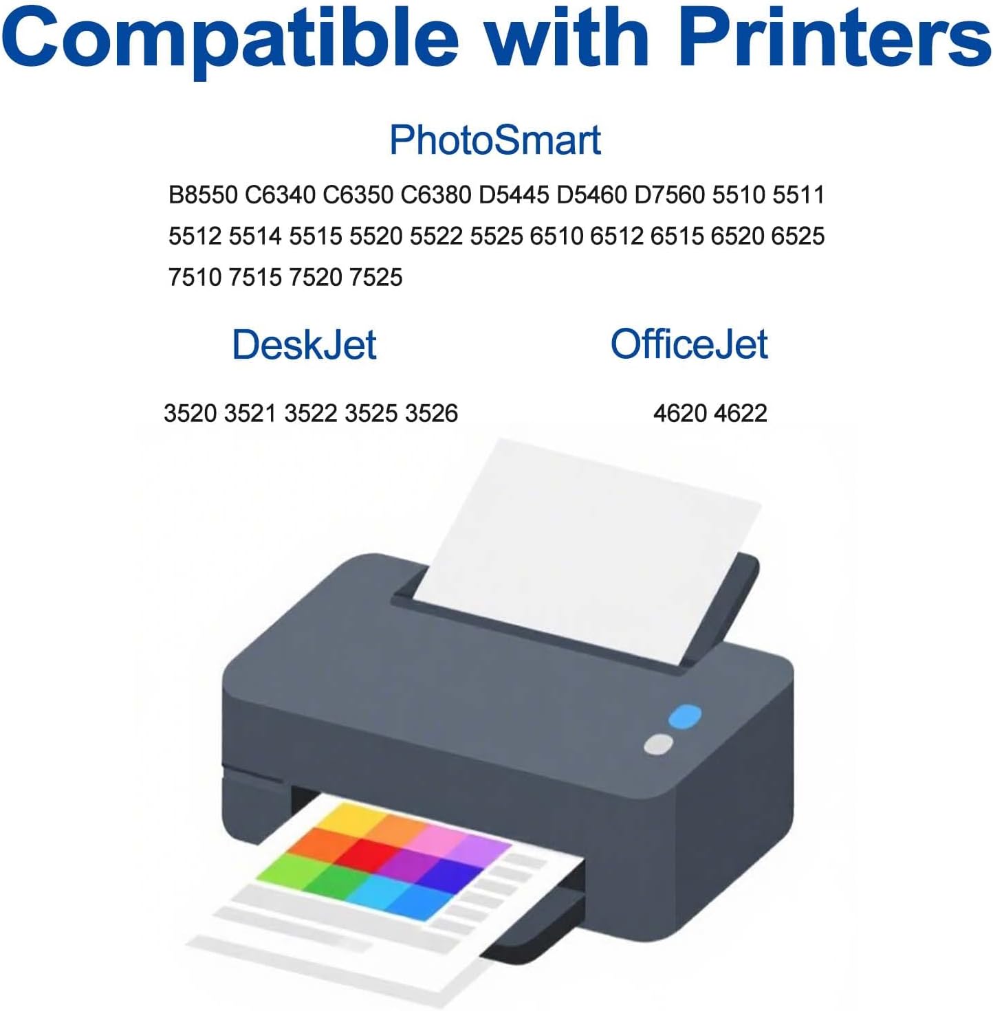 564XL Ink Cartridge Combo Pack Compatible for HP 564 XL HP564 HP564XL Printer 7520 5520 3520 6510 6520 4620 7510 5510 4622 6525 3521 5525 5515 5512 b210 Black Black Cyan Magenta Yellow (5-Pack)