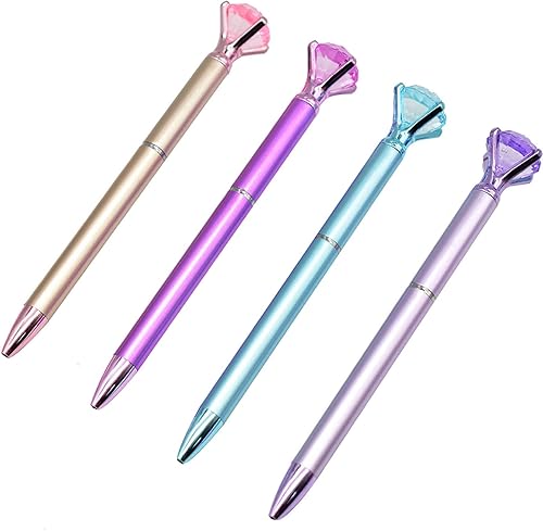 Miniatura 7 de Maydahui 24 bolígrafos de diamantes de tinta negra, retráctiles, con diseño de metal brillante para niñas, mujeres, fiestas, día de San Valentín