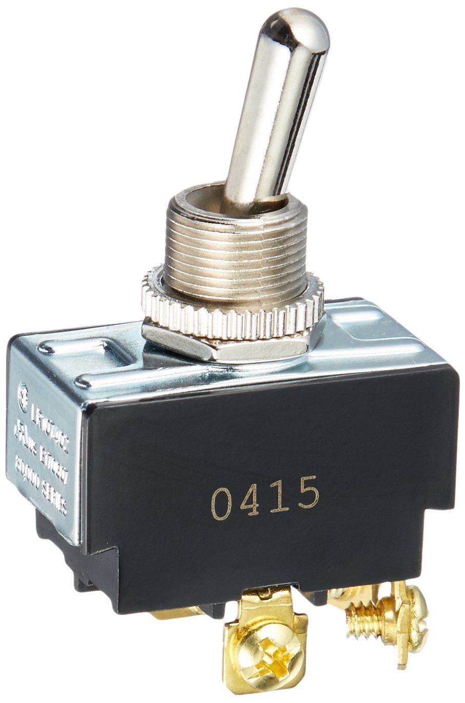 Morris Products 2 Pole Toggle Switch – Heavy Duty, DPST On-Off, 4 Screw Terminals – Solid Brass, Nickel Plated Bushings - 100,000 Mechanical Life Cycles – 1/2 Mounting Hole, (70100)
