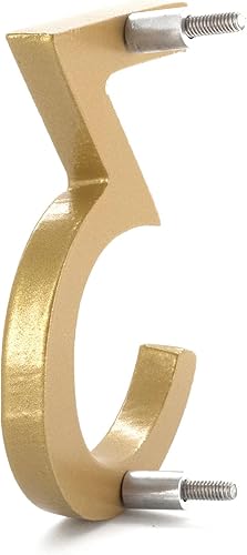 Miniatura 3 de Montague Metal Products MHN-10-F-GD1-3 Números de casa de dirección flotantes modernos de aluminio sólido, 10 pulgadas, oro recubierto de polvo