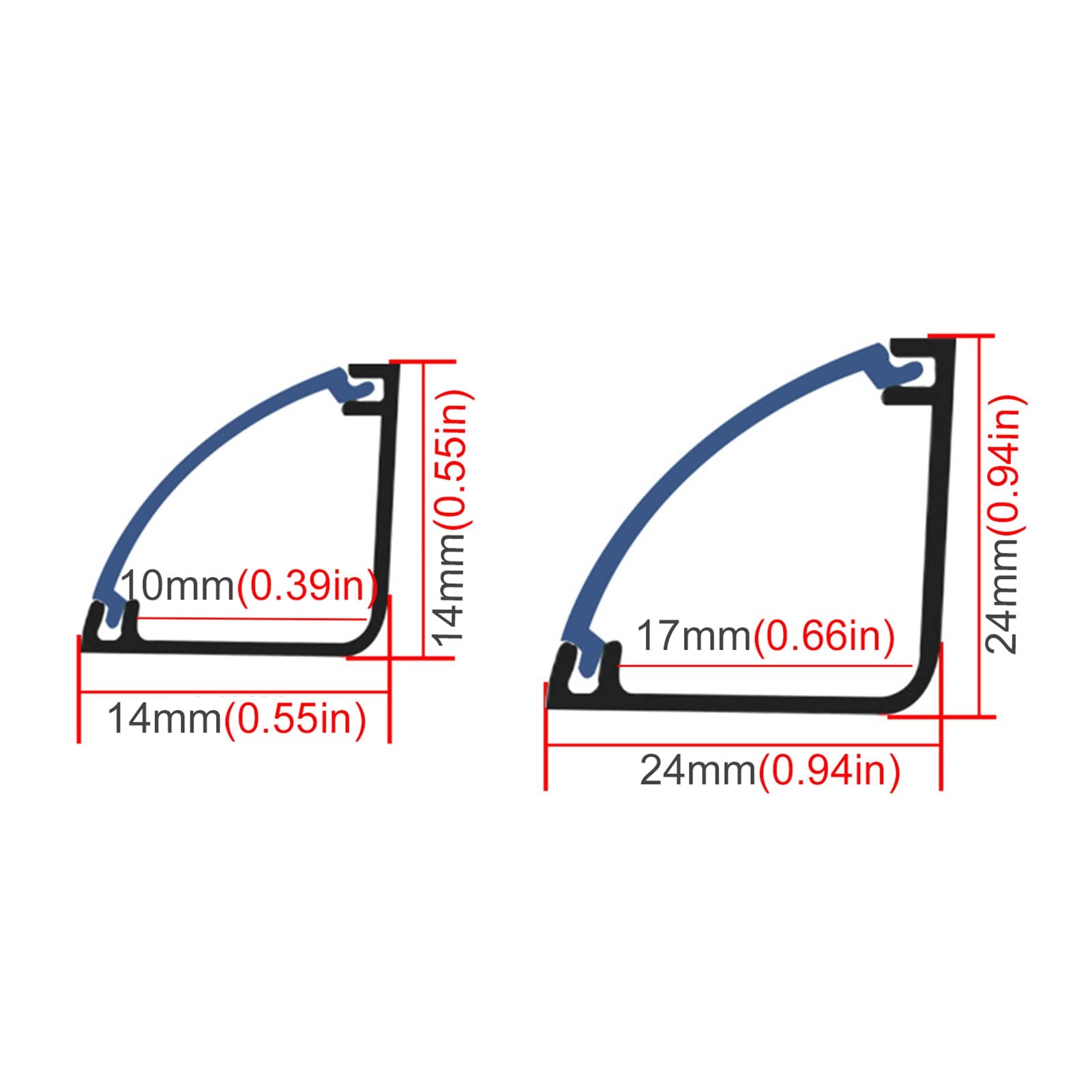 Protezione per cavi in PVC, 100,3 cm, per parete, pavimento, scrivania