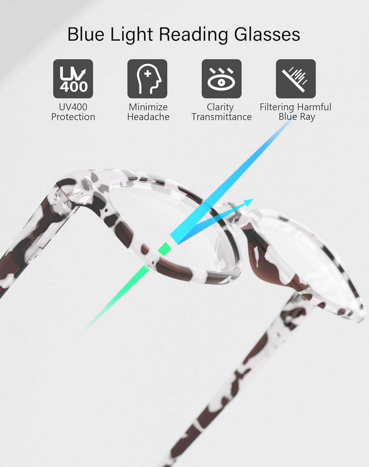 3-Pack Women's Reading Glasses with Blue Light Blocking and Anti-Glare Features - Image 6