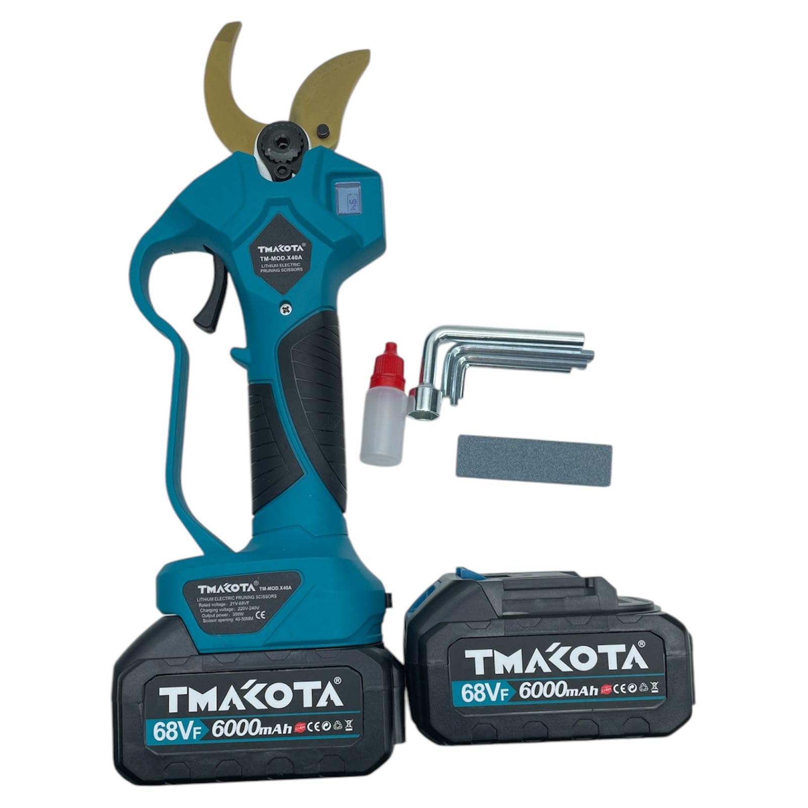 Forbice Cesoia da Potatura 45mm Makota a Batteria 68V 6.0AH 2 Batterie Potente
