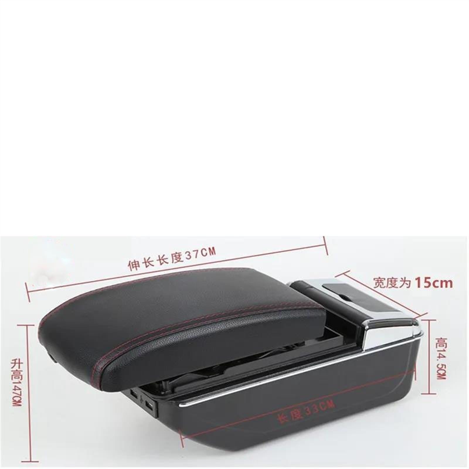 Armsteun Opbergbox Voor T&oyota Voor Yaris Voor Vitz Hatchback 1998-2005 Auto Centrale Opbergruimte Armsteun USB Auto Armsteun Box Armsteunen(C White Line 7 Usb
