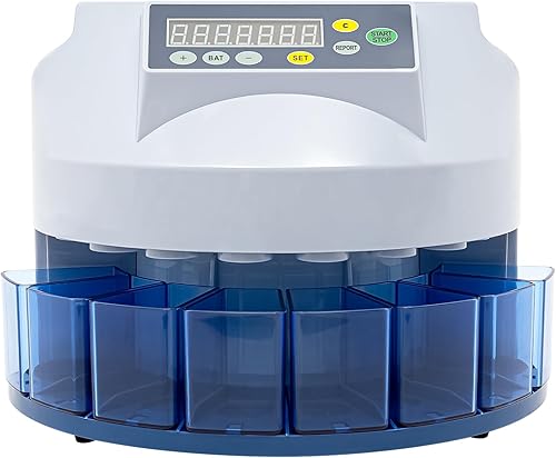 Miniatura 3 de Clasificador de monedas automático comercial de 110 V USD y máquina de contador de cambios, clasificador de monedas eléctrico con pantalla, 330