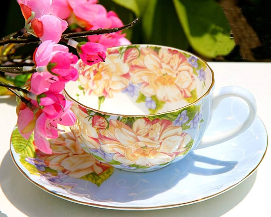 N278、華麗なる立体花 硬質磁器 急須コ—ヒ— 红茶 カップ&ソーサー セット N278、華麗なる立体花 硬質磁器 急須コ—ヒ— 红茶 カップ