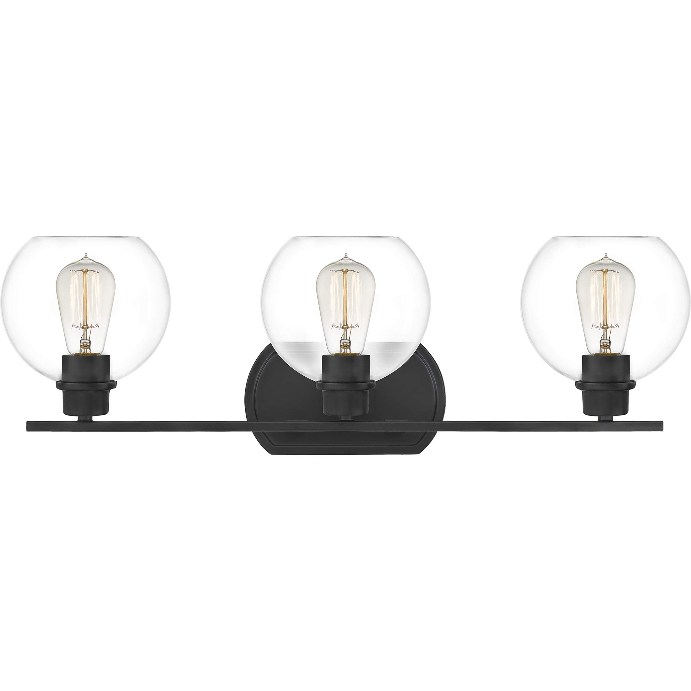 Photo 1 of Quoizel PRUC8626MBK Pruitt Blueprint Vanity Bath Lighting, 3-Light 100 Watts, Matte Black