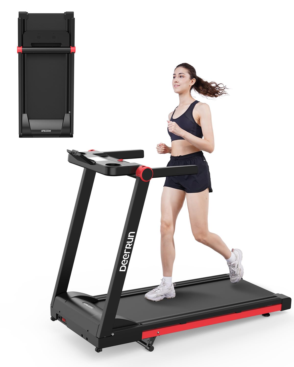 Deerrun Portable Folding Treadmill 5hp Treadmills For Home
