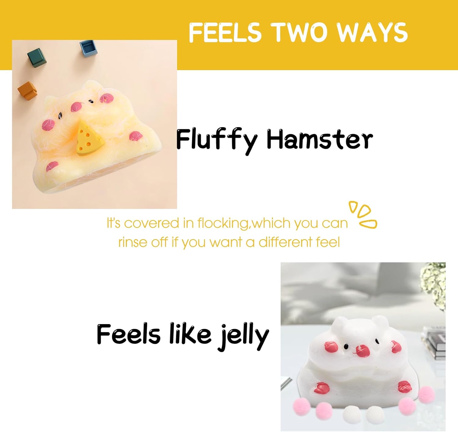 4 Pack Squishy Hamster Squishy Squeeze Toys, Cute Soft Cat Squishy Toys, Party Favors Fidget Toys Squishy Suitable Adults Kids, Stress Relief Kawaii Squishies Mochi Sensory Toys