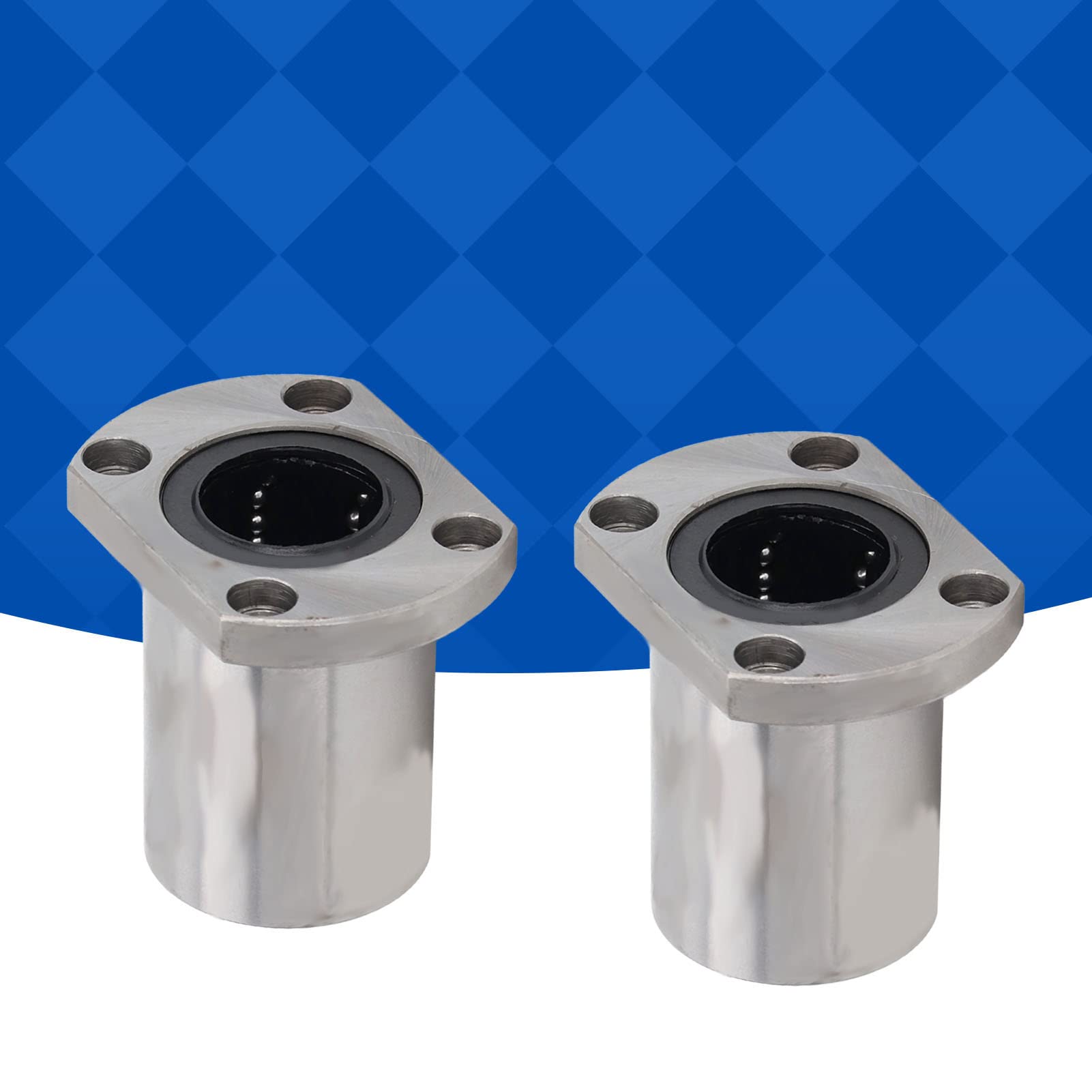 2pcs Linear Motion Bearing Ball Flange Accessories Set for Equipment Machinery