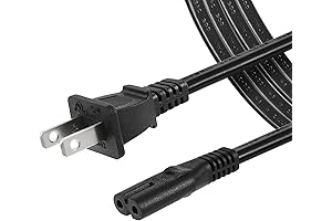 6FT 2 Prong Power Cord Replacement for TCL Roku TV