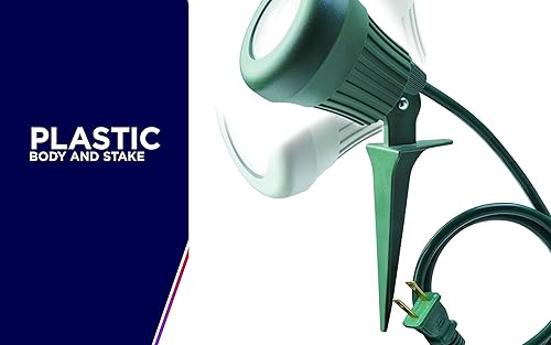 Miniatura 5 de Woods Luz 0434 de 60 vatios y 200 lúmenes resistente a la intemperie estaca resistente accesorio duradero enchufe polarizado con cable de 3 pies