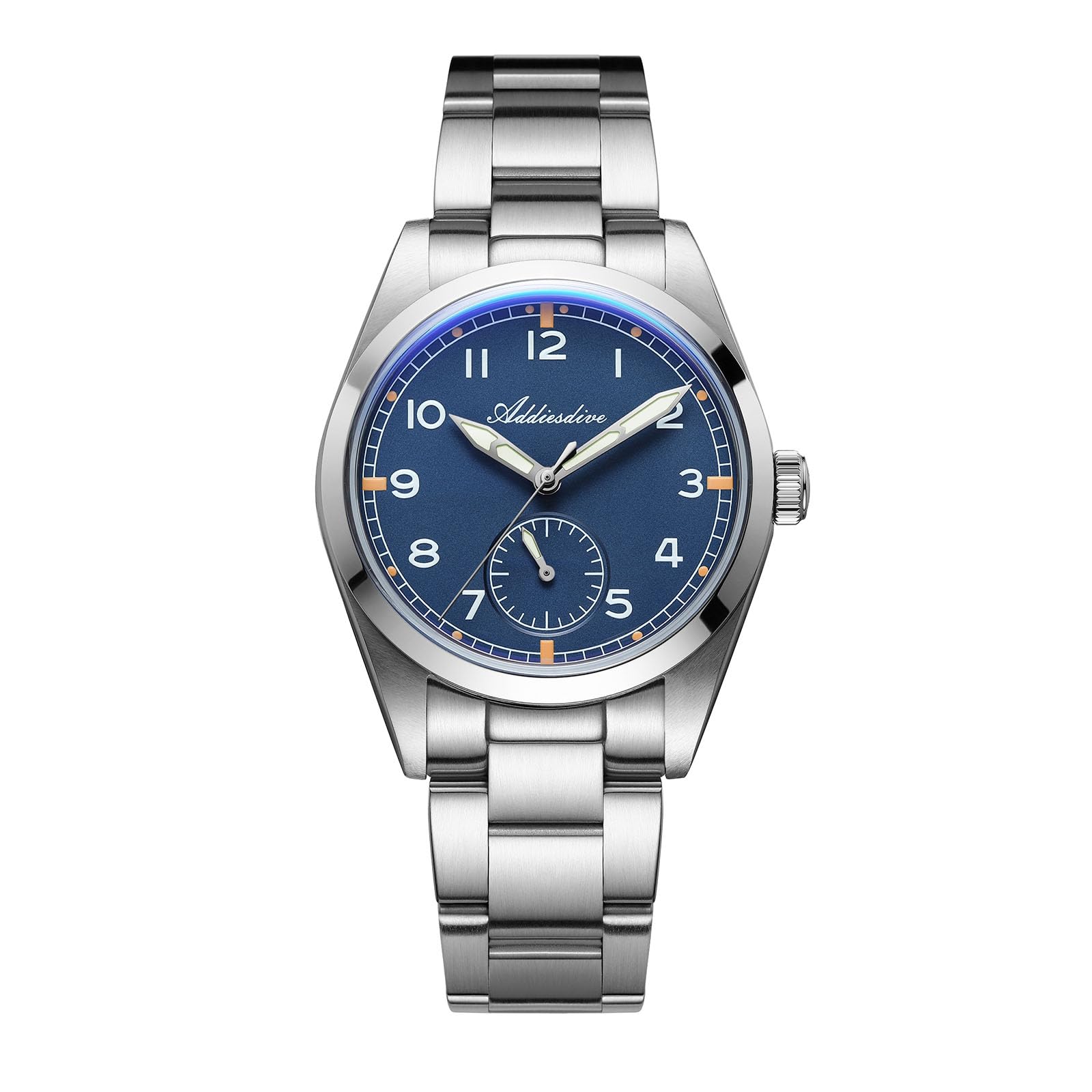 ADDIESDIVE herrenuhr Quartz 36mm Edelstahl wasserdicht 100m Uhr AD2099 Japanisches VH60-Uhrwerk mit 24-Stunden-Zifferblatt BGW9+C3 superluminova Business&Freizeit Armbanduhr